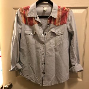 Embroidered Chambray Shirt